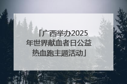 广西举办2025年世界献血者日公益热血跑主题活动