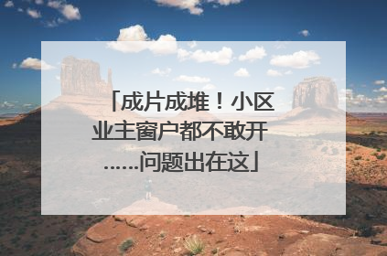 成片成堆！小区业主窗户都不敢开……问题出在这