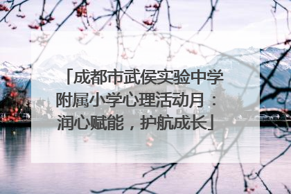 成都市武侯实验中学附属小学心理活动月：润心赋能，护航成长