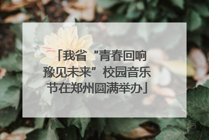 我省“青春回响 豫见未来”校园音乐节在郑州圆满举办