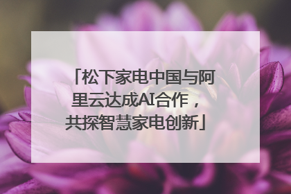 松下家电中国与阿里云达成AI合作，共探智慧家电创新