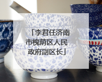 李君任济南市槐荫区人民政府副区长