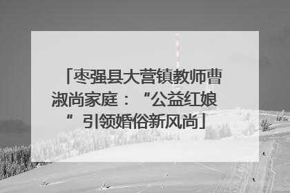 枣强县大营镇教师曹淑尚家庭：“公益红娘”引领婚俗新风尚