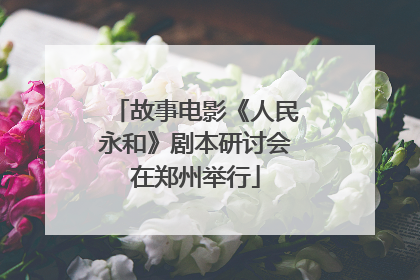 故事电影《人民永和》剧本研讨会在郑州举行