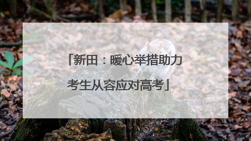 新田：暖心举措助力考生从容应对高考