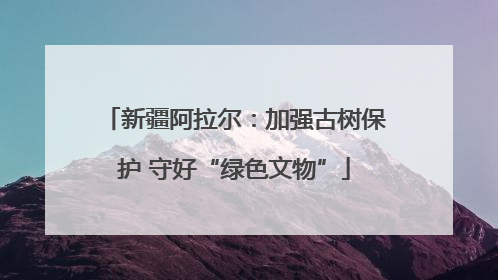 新疆阿拉尔：加强古树保护 守好“绿色文物”