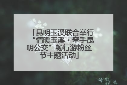 昆明玉溪联合举行“情暖玉溪・牵手昆明公交”畅行游粉丝节主题活动