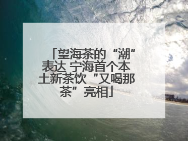 望海茶的“潮”表达 宁海首个本土新茶饮“又喝那茶”亮相