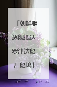 朝鲜驱逐舰抵达罗津造船厂船坞