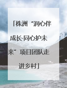 株洲“润心伴成长·同心护未来”项目团队走进乡村