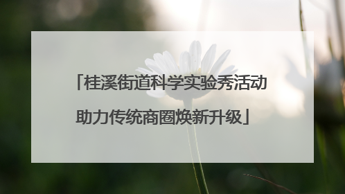 桂溪街道科学实验秀活动助力传统商圈焕新升级