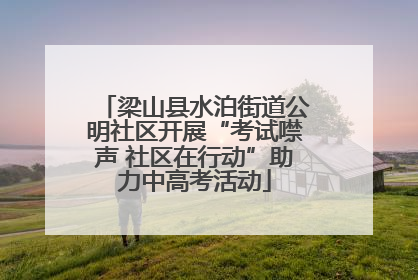 梁山县水泊街道公明社区开展“考试噤声 社区在行动”助力中高考活动