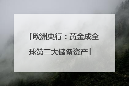 欧洲央行：黄金成全球第二大储备资产