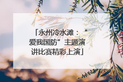 永州冷水滩：“爱我国防”主题演讲比赛精彩上演