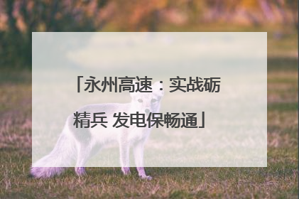 永州高速：实战砺精兵 发电保畅通