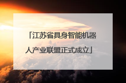 江苏省具身智能机器人产业联盟正式成立