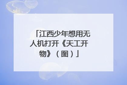 江西少年想用无人机打开《天工开物》（图）