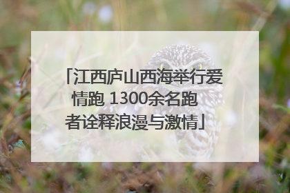 江西庐山西海举行爱情跑 1300余名跑者诠释浪漫与激情