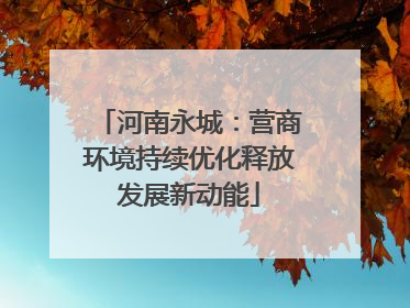 河南永城：营商环境持续优化释放发展新动能