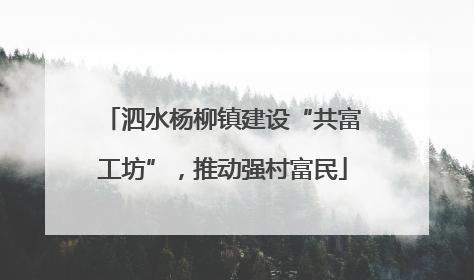 泗水杨柳镇建设“共富工坊”，推动强村富民