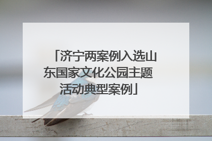 济宁两案例入选山东国家文化公园主题活动典型案例