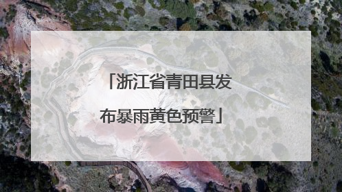 浙江省青田县发布暴雨黄色预警