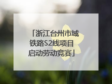 浙江台州市域铁路S2线项目启动劳动竞赛