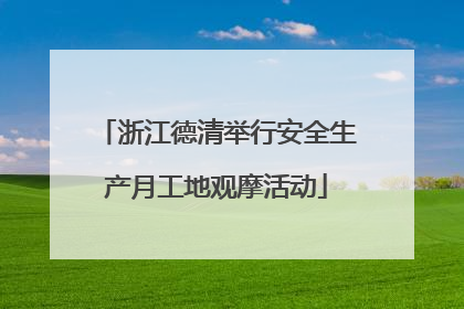 浙江德清举行安全生产月工地观摩活动