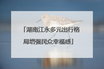 湖南江永多元出行格局增强民众幸福感