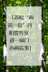 苏皖“两省一街”丹阳警务室：进一扇门 办两省事