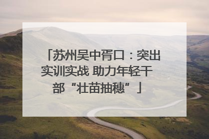 苏州吴中胥口：突出实训实战 助力年轻干部“壮苗抽穗”
