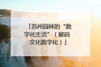 苏州园林的“数字化生活”（解码·文化数字化）