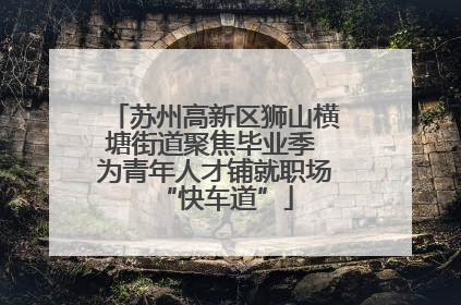 苏州高新区狮山横塘街道聚焦毕业季 为青年人才铺就职场“快车道”