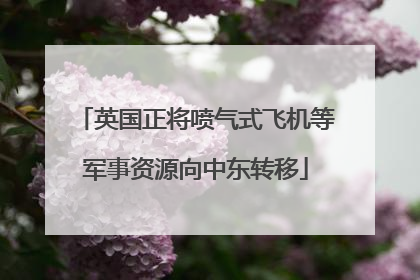 英国正将喷气式飞机等军事资源向中东转移