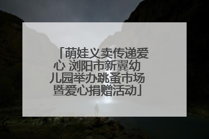 萌娃义卖传递爱心 浏阳市新翼幼儿园举办跳蚤市场暨爱心捐赠活动
