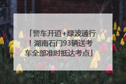 警车开道+绿波通行！湖南石门93辆送考车全部准时抵达考点
