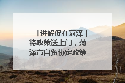 进解促在菏泽｜将政策送上门，菏泽市自贸协定政策专题宣讲会召开