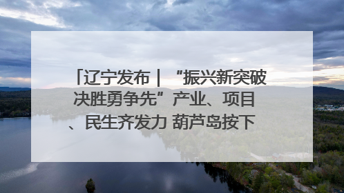 辽宁发布｜“振兴新突破 决胜勇争先”产业、项目、民生齐发力 葫芦岛按下决胜之年“加速键”