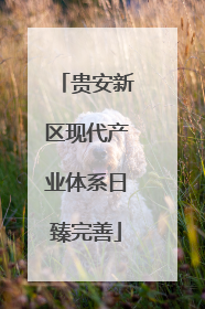 贵安新区现代产业体系日臻完善
