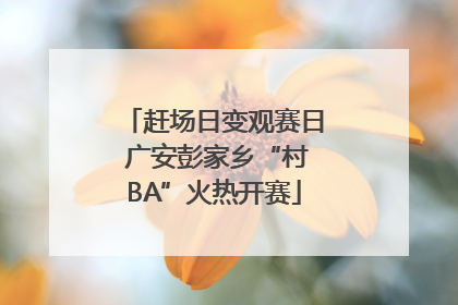 赶场日变观赛日 广安彭家乡“村BA”火热开赛