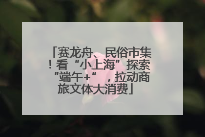 赛龙舟、民俗市集！看“小上海”探索“端午+”，拉动商旅文体大消费