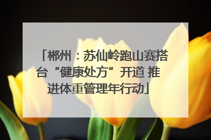 郴州：苏仙岭跑山赛搭台“健康处方”开道 推进体重管理年行动