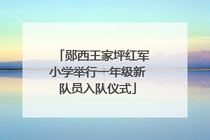 郧西王家坪红军小学举行一年级新队员入队仪式