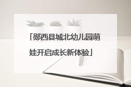 郧西县城北幼儿园萌娃开启成长新体验