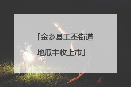 金乡县王丕街道地瓜丰收上市