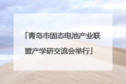 青岛市固态电池产业联盟产学研交流会举行