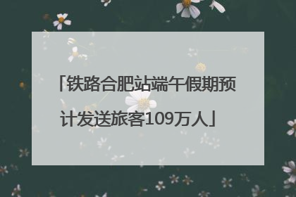 铁路合肥站端午假期预计发送旅客109万人