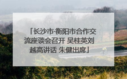 长沙市·衡阳市合作交流座谈会召开 吴桂英刘越高讲话 朱健出席