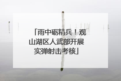 雨中砺精兵！观山湖区人武部开展实弹射击考核