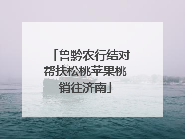 鲁黔农行结对帮扶松桃苹果桃销往济南